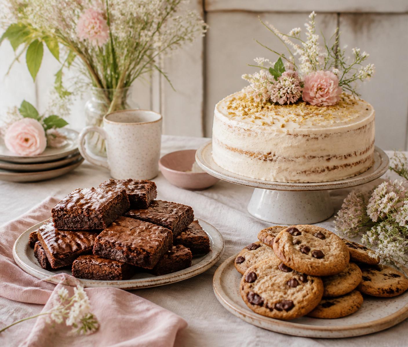 Homemade bakes on linen